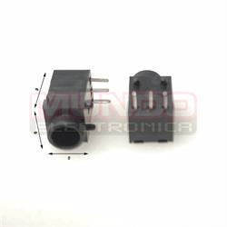 CONECTOR JACK DE ALIMENTACION - ANCLADO 3 PIN - 6x9x5mm TIPO 1