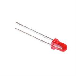 DIODO LED 3mm ROJO - CAPSULA ROJA // 20-60MCD