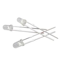 DIODO LED 3mm AMBAR ALTO BRILLO - CAPSULA TRANSPARENTE // 7000-8000MCD