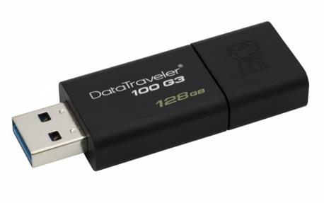MEMORIA FLASH - PENDRIVE KINGSTON DT100 - 128GB USB 3.0 - RETRACTIL
