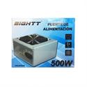 FUENTE DE ALIMENTACION EIGHTT 500W - x4 SATA x2 IDE - VENTILADOR 120mm - 14dB