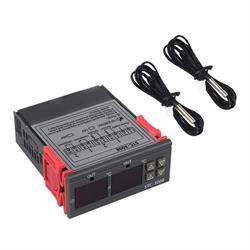 CONTROLADOR DE TEMPERATURA DIGITAL DOBLE A RELE - 12VDC - DE -55º A 120º