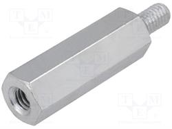 CASQUILLO DISTANCIADOR SEPARADOR - ROSCADO ACERO 35mm - M3 - HEMBRA MACHO