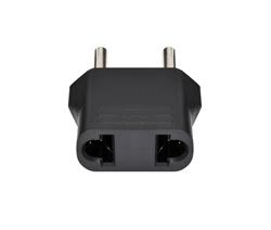 ADAPTADOR RED EUROPA MACHO -  AMERICA HEMBRA - 2,5A 250V - NEGRO