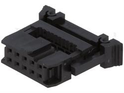 CONECTOR IDC 8 PIN HEMBRA - RASTER CONTACTOS 2,54mm - RASTER CINTA 1,27mm