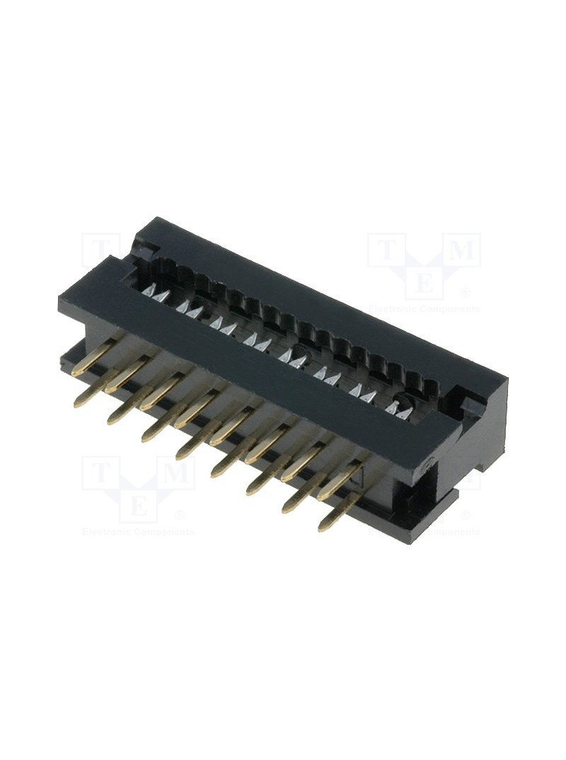 CONECTOR IDC 16 PIN MACHO - RASTER CONTACTOS 2,54mm - RASTER CINTA 1,27mm - AEREO