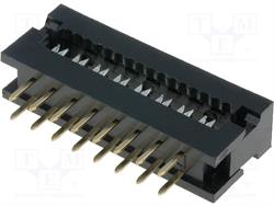 CONECTOR IDC 16 PIN MACHO - RASTER CONTACTOS 2,54mm - RASTER CINTA 1,27mm - AEREO