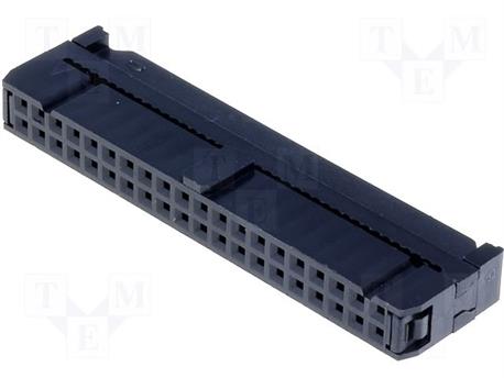 CONECTOR IDC 40 PIN - HEMBRA - RASTER CONTACTOS 2,54mm - RASTER CINTA 1,27mm
