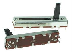 POTENCIOMETRO DESLIZANTE STEREO 100K - 45x9x5,5mm - Deslizamiento 36mm