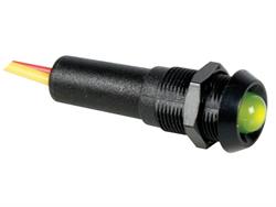 PILOTO LED INDICADOR - 12V DC - VERDE - INTERMITENTE - CAJA NEGRA - RESISTENTE INTEMPERIE