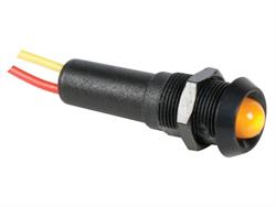 PILOTO LED INDICADOR - 12V DC - AMARILLO- CAJA NEGRA - RESISTENTE INTEMPERIE