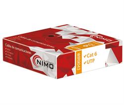 BOBINA CABLE UTP CAT6 RIGIDO - PARA INTERIOR - AWG23 - 100 METROS