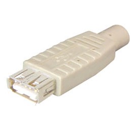 CONECTOR USB TIPO A - HEMBRA - AEREO - PARA SOLDAR