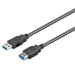 CONEXION / PROLONGADOR USB 3.0 MACHO - HEMBRA - 1,8 METROS - NEGRO