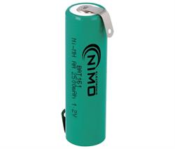 BATERIA NI-MH NIMO R6 AA - 1,2V - 2500mAh -  INDUSTRIAL CON TERMINALES