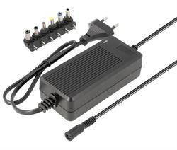 ALIMENTADOR ELECTRONICO UNIVESAL REGULABLE - MANUAL - DE 9..24VCC - 36W - 2A - 6 CONECTORES