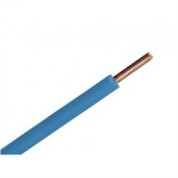 CABLE RÍGIDO 0,5MM, COBRE ESTAÑADO, AZUL - 1 METRO - IDEAL PARA PROTOBOARD , DIY, PUENTES, ETC..