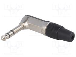 CONECTOR JACK 6,3MM MACHO - STEREO - ACODADO - 90º - SOLDAR