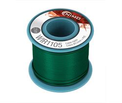 CABLE RÍGIDO 0,5MM, COBRE ESTAÑADO, VERDE - 25 METROS - IDEAL PARA PROTOBOARD , DIY, PUENTES, ETC..
