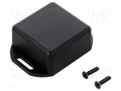 CARCASA - CAJA DE MONTAJE UNIVERSAL HAMMOND 40X40X20mm CON SOPORTE - NEGRO
