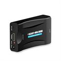 CONVERSOR / ADAPTADOR ENTRADA SCART HEMBRA - SALIDA HDMI HEMBRA 1080P CON CABLE USB - NEGRO - BOX