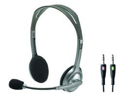AURICULARES LOGITECH CON MICROFONO H110 - CON SUPRESION RUIDOS - CONEXION x2 JACK
