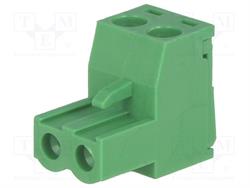 BLOQUE DE BORNAS DESMONTABLE - ENCHUFE HEMBRA - 5,08mm / 2,5mm2 - 2 PIN
