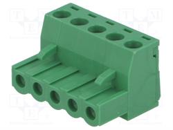 BLOQUE DE BORNAS DESMONTABLE - ENCHUFE HEMBRA - 5,08mm / 2,5mm2 - 5 PIN