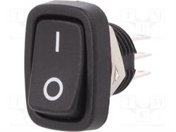 INTERRUPTOR DE PRESION - 2 POSICIONES - ON ON -  250VCA 3A - 6 FASTON - NEGRO