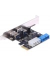 TARJETA CONTROLADORA USB 3.0 PCI-E - 2 PUERTOS + CONECTOR USB 3.0 INTERNO - ALIMENTACION IDE