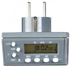 PROGRAMADOR DIGITAL SEMANAL - 3600W 16A - 8 PROGRAMAS POR DIA - CONMUTACION 1 SEGUNDO