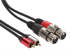 CABLE XLR HEMBRA A RCA MACHO - 1.2 METROS - NEGRO