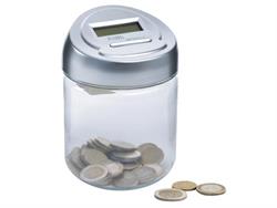 HUCHA ELECTRONICA CON CONTADOR DE MONEDAS DIGITAL - 100mm x 150mm