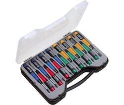 JUEGO DE 15 DESTORNILLADORES PRECISION PROFESIONALES - ACERO CROMO VANADIO - BOLEY