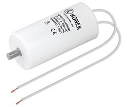 CONDENSADOR POLIPROPILENO PARA ARRANQUE DE MOTOR 10UF / 450VCA - 30x56mm - HILOS