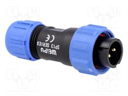 CONECTOR WEIPU 2 PIN - MACHO - AEREO - HASTA 13A - IP68 - PARA SOLDAR