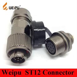 PAREJA DE CONECTORES WEIPU 2 PIN - PANEL AEREO - HASTA 13A - IP68 - PARA SOLDAR - METALICOS