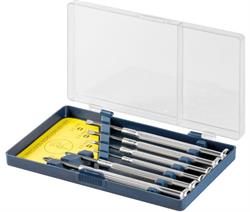 ESTUCHE DE DESTORNILLADORES DE PRECISION  - 6 PIEZAS - ACERO CROMO VANADIO - ESTUCHE RIGIDO