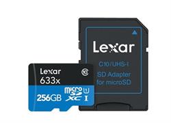 MEMORIA MICRO SD 256GB LEXAR UHS-I CL10 + ADAPTADOR