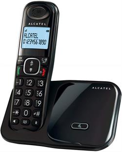 TELEFONO INALAMBRICO DECT ALCATEL - TECLAS GRANDES - TRANSF LLAMADAS - NEGRO