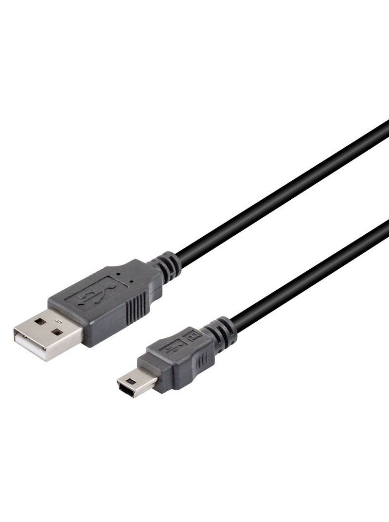 CONEXION USB-A 2.0 MACHO - USB-B MINIUSB MACHO - 0,15 METROS