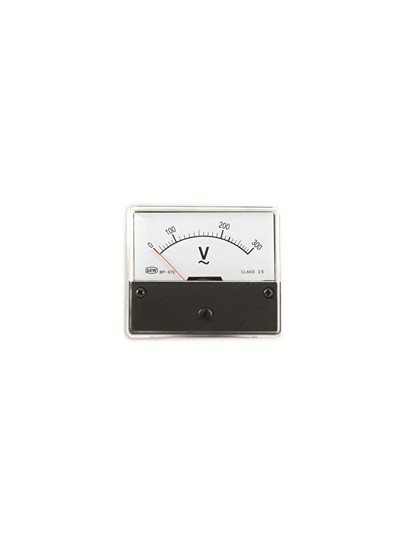 VOLTIMETRO / MEDIDOR DE PANEL 0-300V - AC - CLASE PRECISION 2,5 - 70x60mm