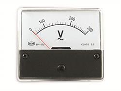 VOLTIMETRO / MEDIDOR DE PANEL 0-300V - AC - CLASE PRECISION 2,5 - 70x60mm