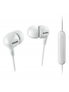 AURICULARES INTRAUDITIVOS PHILIPS - CON MICROFONO - JACK 3,5mm - CABLE 1,2m - BLANCO