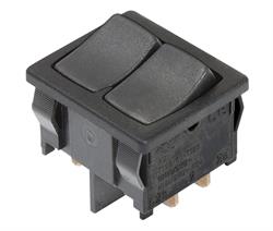 INTERRUPTOR BASCULANTE DOBLE SPDT - 4A 250V - 2 POSICIONES - ON OFF - NEGRO