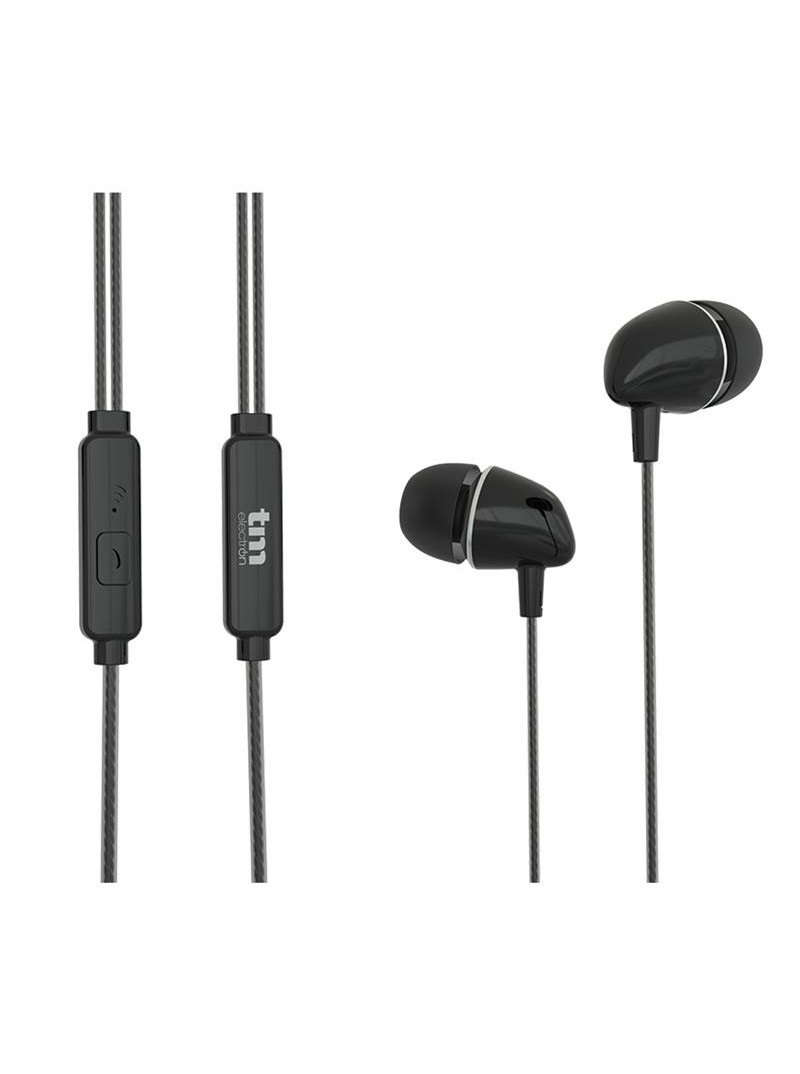 AURICULARES TM EST. DIGITAL - MANOS LIBRES - JACK 3,5mm - SILICONA NEGRO