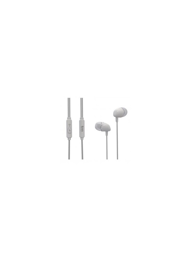 AURICULARES TM EST. DIGITAL - MANOS LIBRES - JACK 3,5mm - SILICONA BLANCO