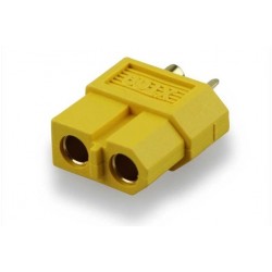 CONECTOR ALIMENTACION DC XT60 - 2 PIN - HEMBRA - HASTA 65A - AMARILLO