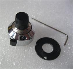 PERILLA DE PRECISION CON CONTADOR - EJE 6mm y 6,35mm CON BLOQUEO + LLAVE ALLEN - VELLEMAN