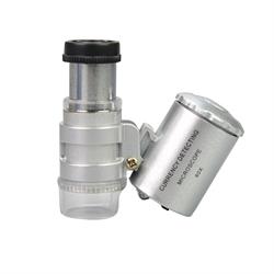 MICROSCOPIO DE BOLSILLO CON LUZ LED Y LUZ UV - x60 AUMENTOS - DETECCION BILLETES